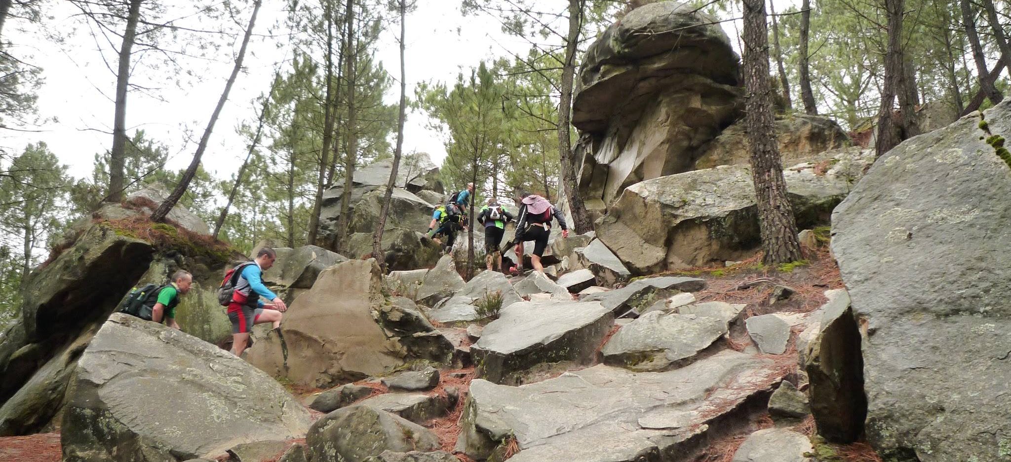 Rocky path with walkers on it.