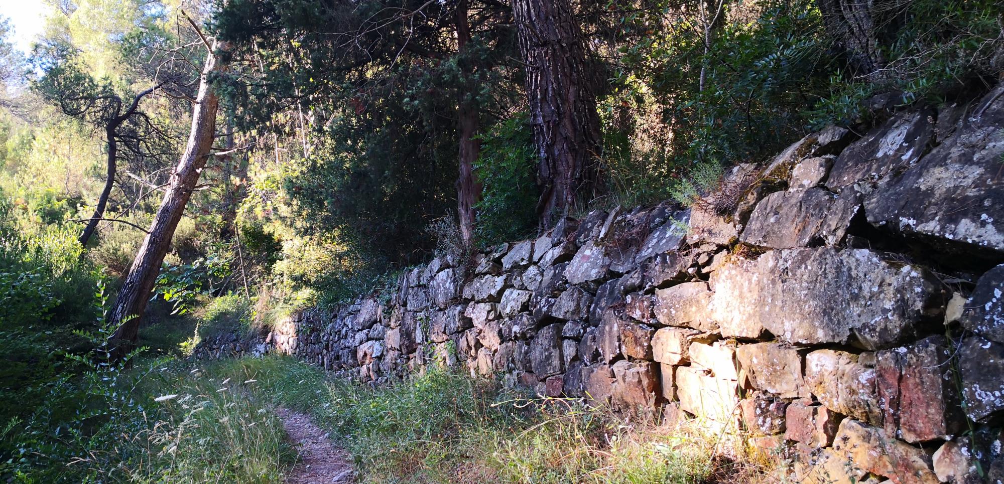 GR51 un joli mur de pierres sèches