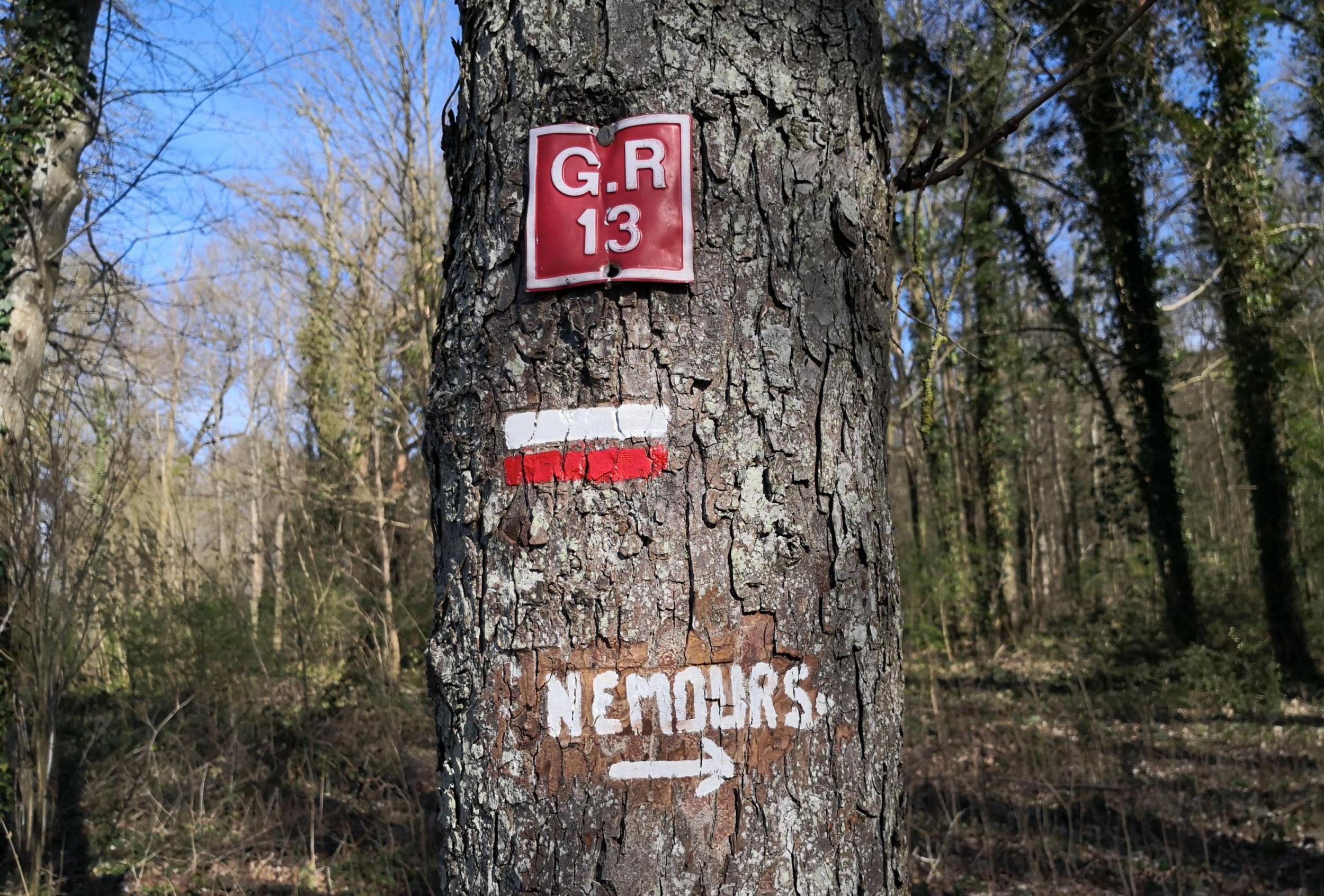 GR13 on arrive à Nemours